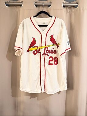 St. Louis Cardinals Men's Short Sleeve Baseball Jersey - White/Red